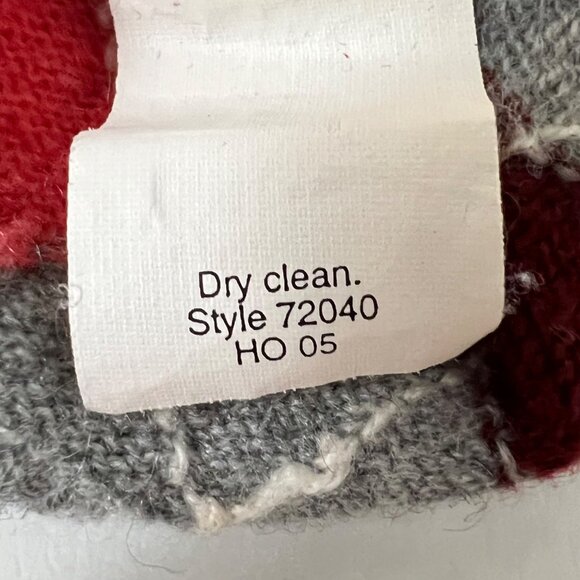 J Crew Womens Cashmere Argyle Crew Neck Sweater Gray Pink Red size XS - Picture 6 of 7